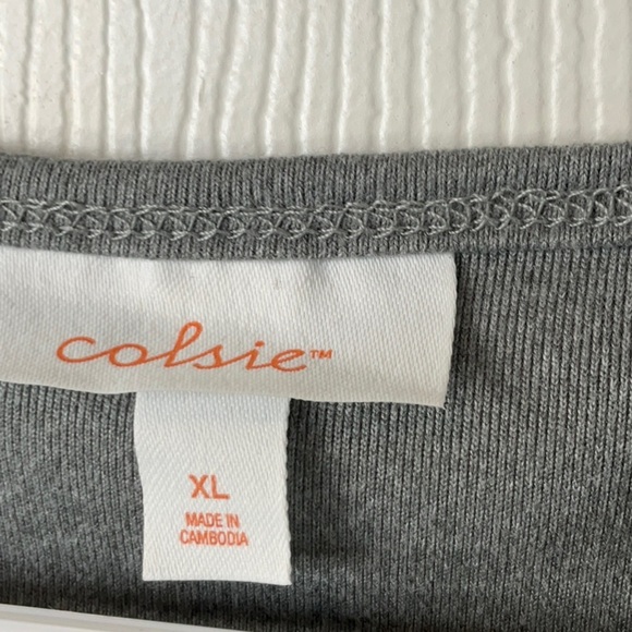 Colsie Women’s Lounge T Shirt Heather Gray Various Sizes - Picture 3 of 5